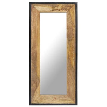 vidaXL Spiegel 110x50 cm massief mangohout, Verzenden