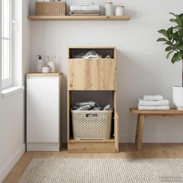 vidaXL Wasrek met opslag Artisan Eiken 50 x 68 x 102 cm, Verzenden, Nieuw