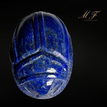 Egyptisch talisman - Scarabee in lapis lazuli Gravure -, Antiquités & Art
