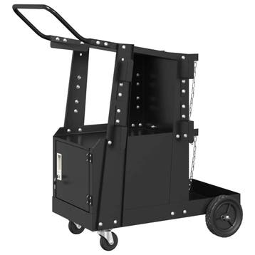 vidaXL Laswagen Zwart 91 x 47 x 96 cm Staal, Doe-het-zelf en Bouw, Verzenden, Nieuw