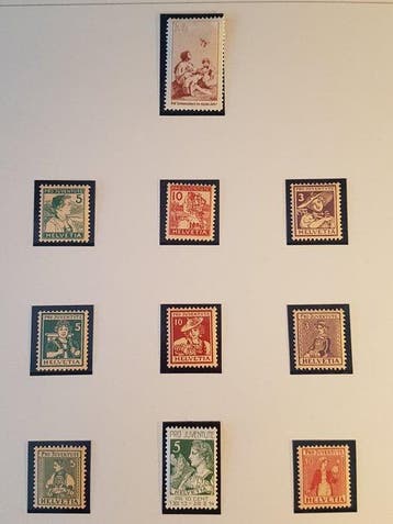 Suisse 1912/197 - Un ensemble de séries de Pro-patria et, Gestempeld