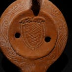 Oud-Romeins Terracotta Olielamp. 13 cm lang. 1e–2e eeuw na