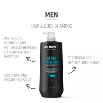 Goldwell Dualsenses For Men Hair &amp; Body Shampoo, Handtassen en Accessoires, Uiterlijk | Haarverzorging, Verzenden, Nieuw, Shampoo of Conditioner
