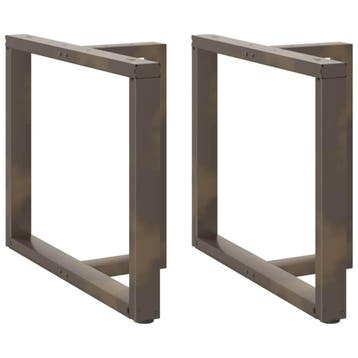 vidaXL Eettafelpoten 2 st T-vormig 100x35x(72-73) cm staal, Verzenden, Nieuw