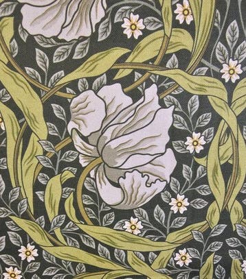 Tissu «Pimpernel» William Morris GREEN Art Nouveau Édition