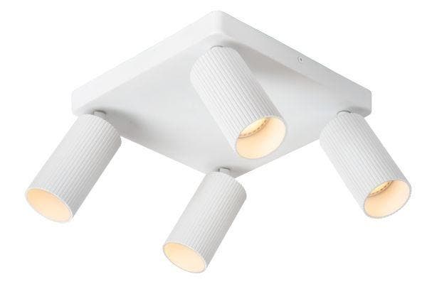 Lucide CLUBS - Plafondspot - 4xGU10 - Wit -, Maison & Meubles, Lampes | Spots, Envoi