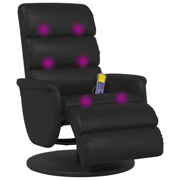 Massage Recliner Zwart | Tweede kansje | OP = OP, Maison & Meubles, Verzenden