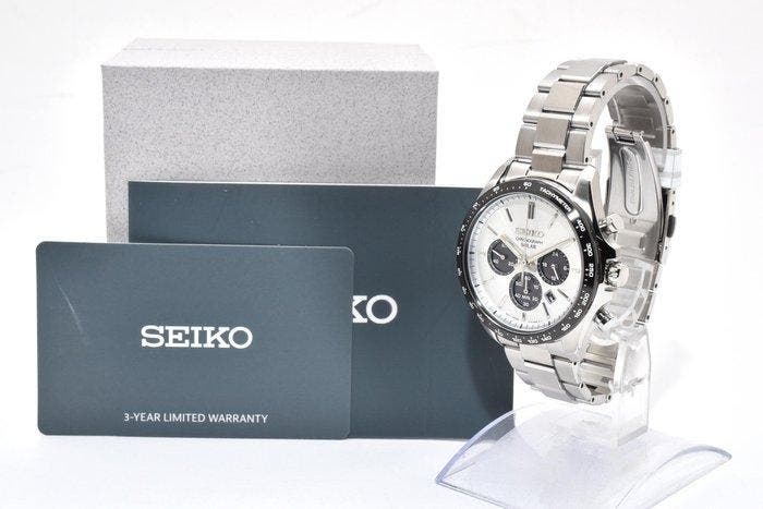 Seiko - Chronograph Solar - Zonder minimumprijs - V175-0FA0, Handtassen en Accessoires, Horloges | Heren