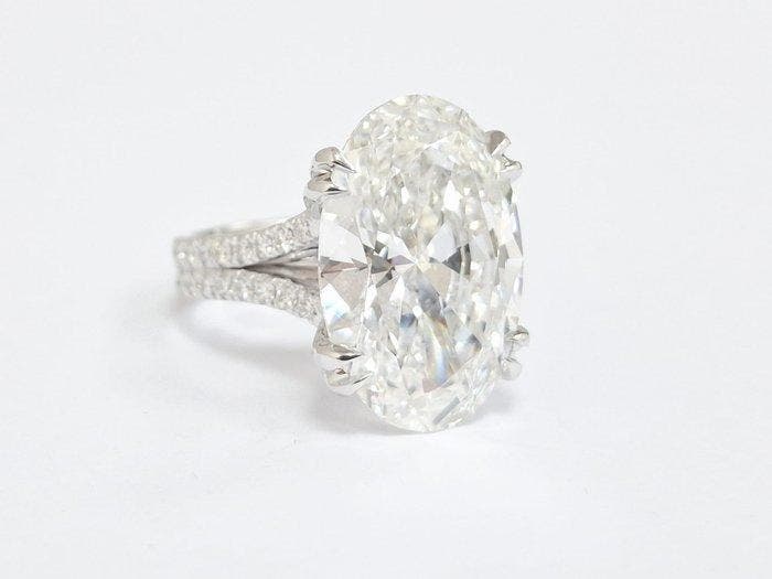 Verlovingsring - 14 karaat Witgoud Diamant (Lab-grown) -, Bijoux, Sacs & Beauté, Bijoux anciens