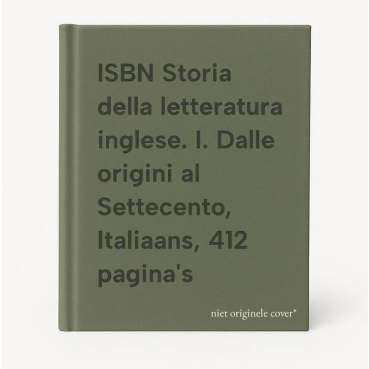 ISBN Storia della letteratura inglese. I. Dalle origini al, Boeken, Overige Boeken, Gelezen, Verzenden