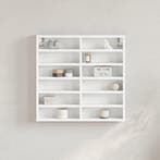 vidaXL Vitrinekast 60x8,5x58 cm bewerkt hout wit, Verzenden, Nieuw