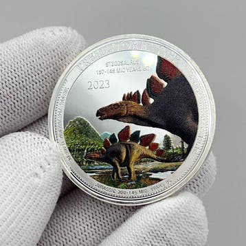 Congo. 20 Francs 2023 – Stegosaurus – 1 oz Silver coin – Ag