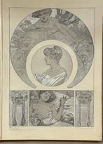 Alphonse Mucha (1860-1939) - Figures décoratives, Complet
