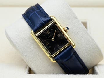 Cartier Tank Ref. 5057001 Year 1990s (Box), Overige merken, Leer, Polshorloge, Ophalen of Verzenden