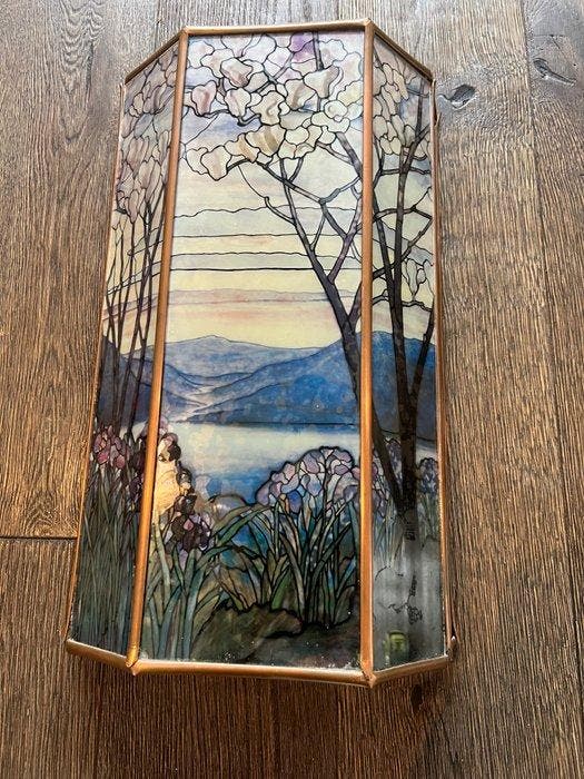 Applique murale - Verre, Cuivre, Plomb, Métal - Applique, Antiquités & Art, Art | Objets design