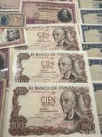 Spanje. - 48 banknotes - various dates (Zonder minimumprijs), Postzegels en Munten