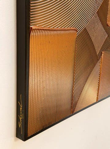 Sarah Schwarzl - Frequency BRONZE ON BLACK (Frame included)