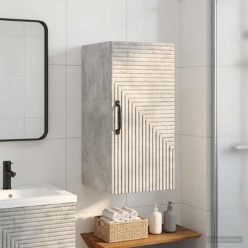 vidaXL Badkamer wandkast HAARLEM Betongrijs 30 x 31 x 59 cm, Verzenden