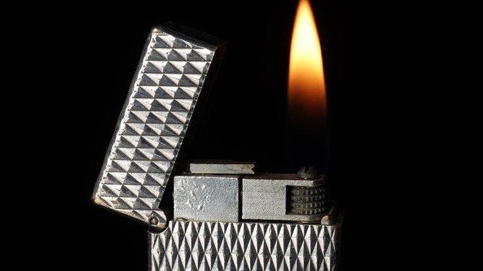 Dunill - Diamond Pattern Rollagas Lighter - Zonder, Collections, Articles de fumeurs, Briquets & Boîtes d'allumettes