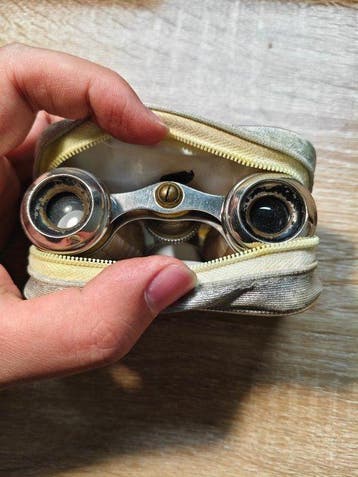 theaterverrekijkers - Mother of Pearl & Brass Opera Glasses