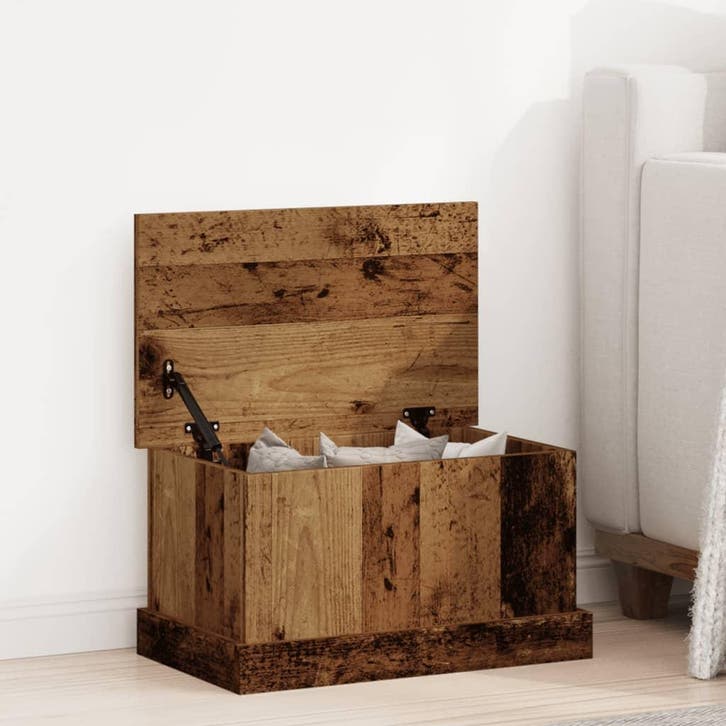 vidaXL Opbergbox 30x50x28 cm bewerkt hout oud houtkleurig, Huis en Inrichting, Kasten | Overige, Nieuw, Verzenden