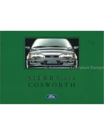 1991 FORD SIERRA COSWORTH 4X4 BROCHURE NEDERLANDS