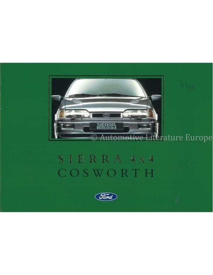 1991 FORD SIERRA COSWORTH 4X4 BROCHURE NEDERLANDS, Boeken, Auto's | Folders en Tijdschriften