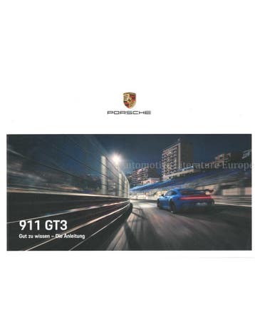 2021 PORSCHE 911 GT3 INSTRUCTIEBOEKJE DUITS, Ophalen of Verzenden