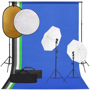 vidaXL Fotostudioset met verlichtingsset, achtergrond en, Verzenden, Nieuw
