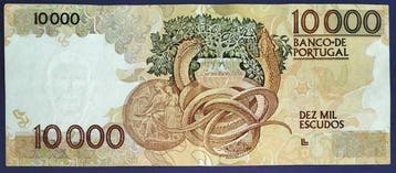 Portugal. - 10 000 Escudos - 1989 - Pick 185a (Zonder