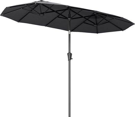2dekans | LifeGoods Dubbele Parasol - Tuin - 160x300cm - tot, Tuin en Terras, Parasols, Ophalen of Verzenden