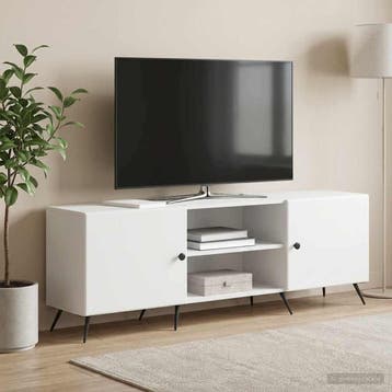vidaXL TV Kast 150 x 31 x 50 cm Wit Bewerkt hout, Verzenden, Nieuw