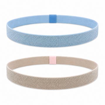 Haarband Sport 2cm - Glitter Elastiek - Blauw Roze – Set van, Nieuw