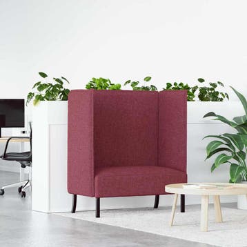 vidaXL Hoog rugbank / zetel 101cm Wijnrood Stof, Huis en Inrichting, Verzenden, Nieuw