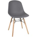 Stoelen | ARLO | Kunststof/Hout/Staal | Donkergrijs |, Verzenden, Nieuw in verpakking