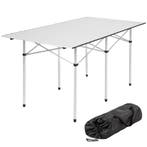 tectake Aluminium campingklaptafel incl. tas 140x70x70 cm -, Caravans en Kamperen, Kampeeraccessoires, Verzenden, Nieuw