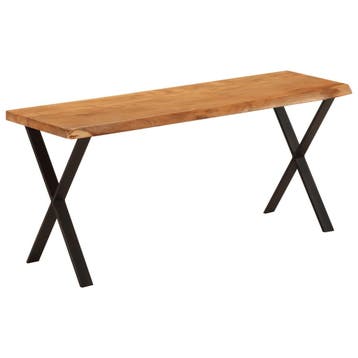 vidaXL Bankje met natuurlijke rand 105 cm massief acaciahout, Verzenden