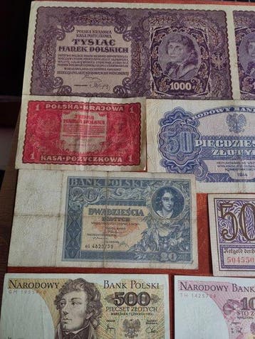 Polen. - 12 Banknotes - various dates (Zonder minimumprijs)