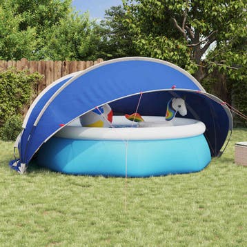 vidaXL Zwembadkoepel 500 x 500 x 236 cm 185T polyester met, Verzenden, Nieuw