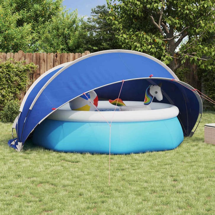 vidaXL Zwembadkoepel 500 x 500 x 236 cm 185T polyester met, Jardin & Terrasse, Piscines, Envoi