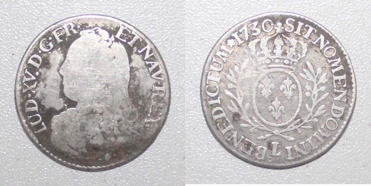 1/5 écu France Frankreich Ludwig Xv 1/5 Ecu Mit Olivenzwe.., Postzegels en Munten, Munten | Europa | Niet-Euromunten, België, Verzenden