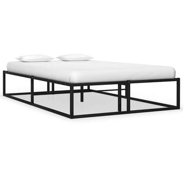 vidaXL Bedframe metaal zwart 120x200 cm, Verzenden