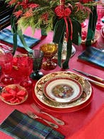 Diepe rode tafelkleed voor grote tafels 2,70 x 1,80 -