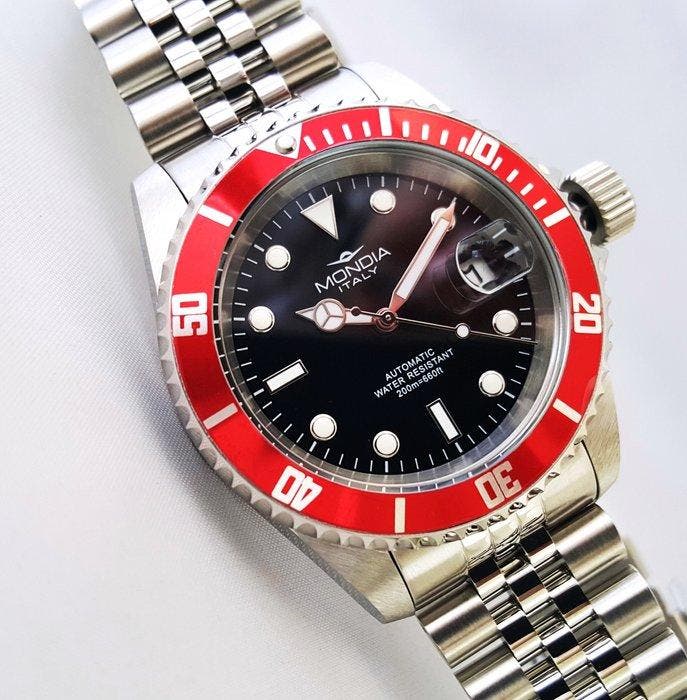 Mondia - Automatic - Red Sea Diver - Caliber 24 Jewels - New, Handtassen en Accessoires, Horloges | Heren