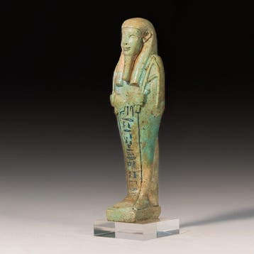 Oude Egypte, late periode faience FINE Ushabti van Generaal