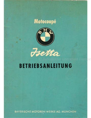 1956 BMW ISETTA INSTRUCTIEBOEKJE DUITS