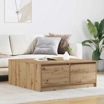 vidaXL Salontafel met lades 100x100x40 cm ambachtelijk, Huis en Inrichting, Tafels | Salontafels, Verzenden, Nieuw