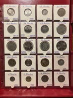 Spanje. 40-tal Spaanse munten tussen 1840 en 1990 1850-1987