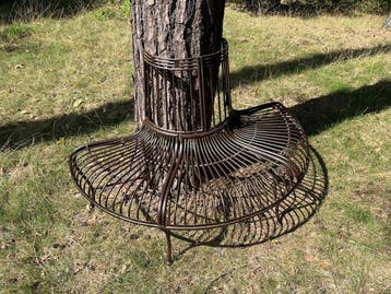 Tuinbank - Metaal - Boombank -Bruine patina