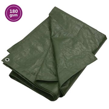 vidaXL Dekzeil 180 g/m² 8x8 m HDPE groen, Verzenden, Nieuw